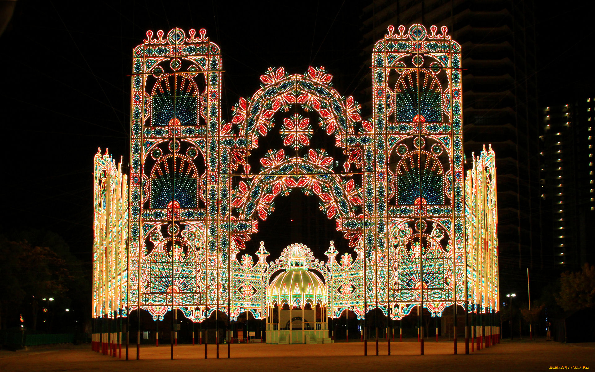 разное, иллюминация, цвета