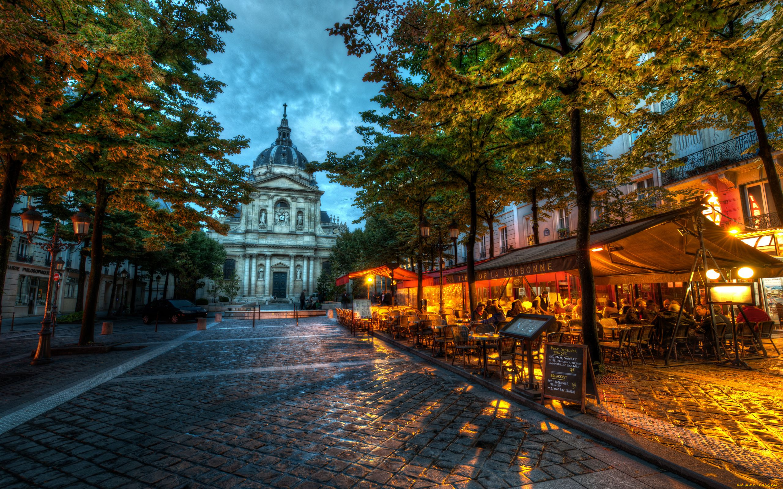 place, de, la, sorbonne, paris, france, города, париж, франция