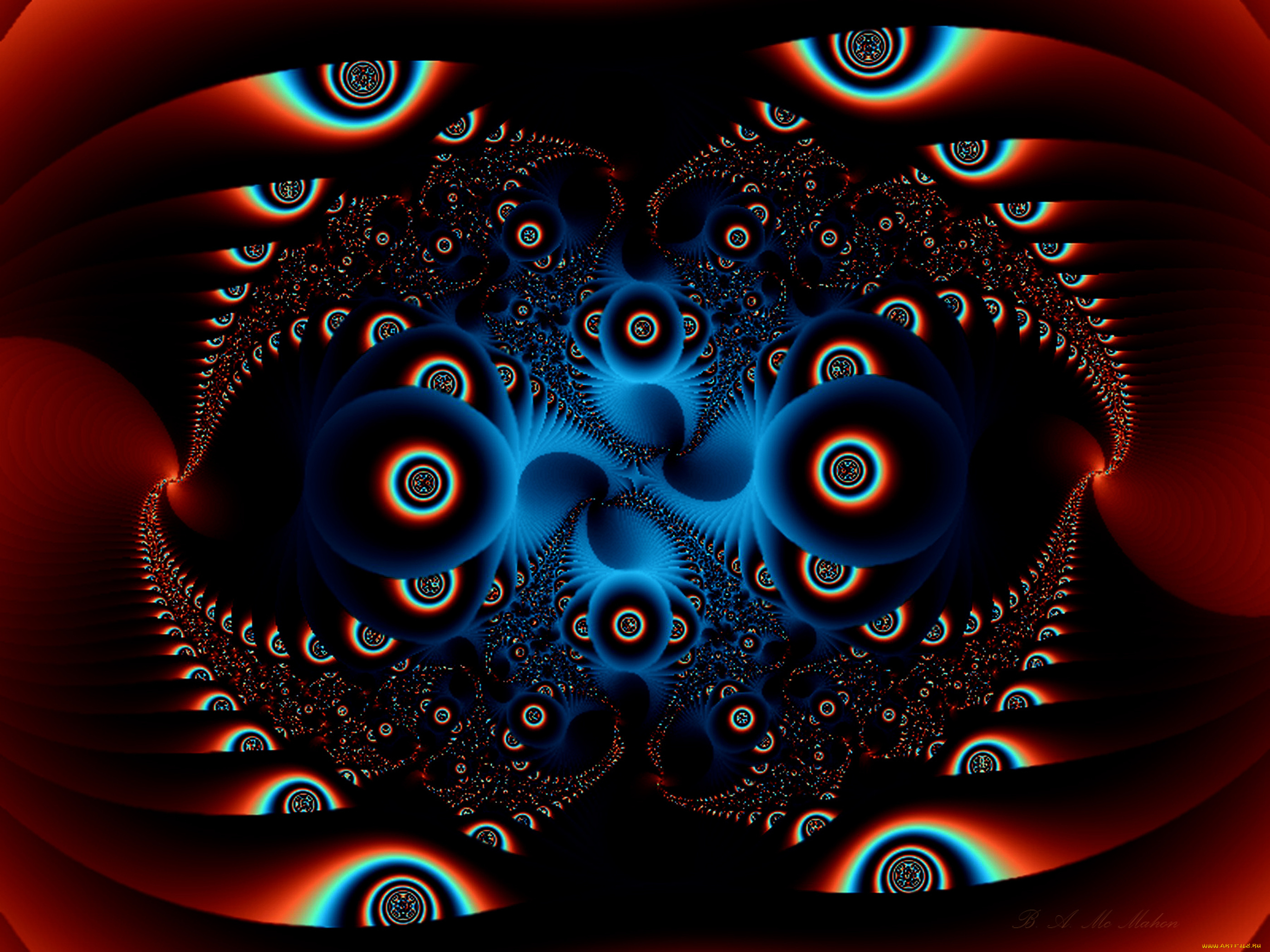 3д, графика, fractal, фракталы, узор, фрактал, тёмрый, фон
