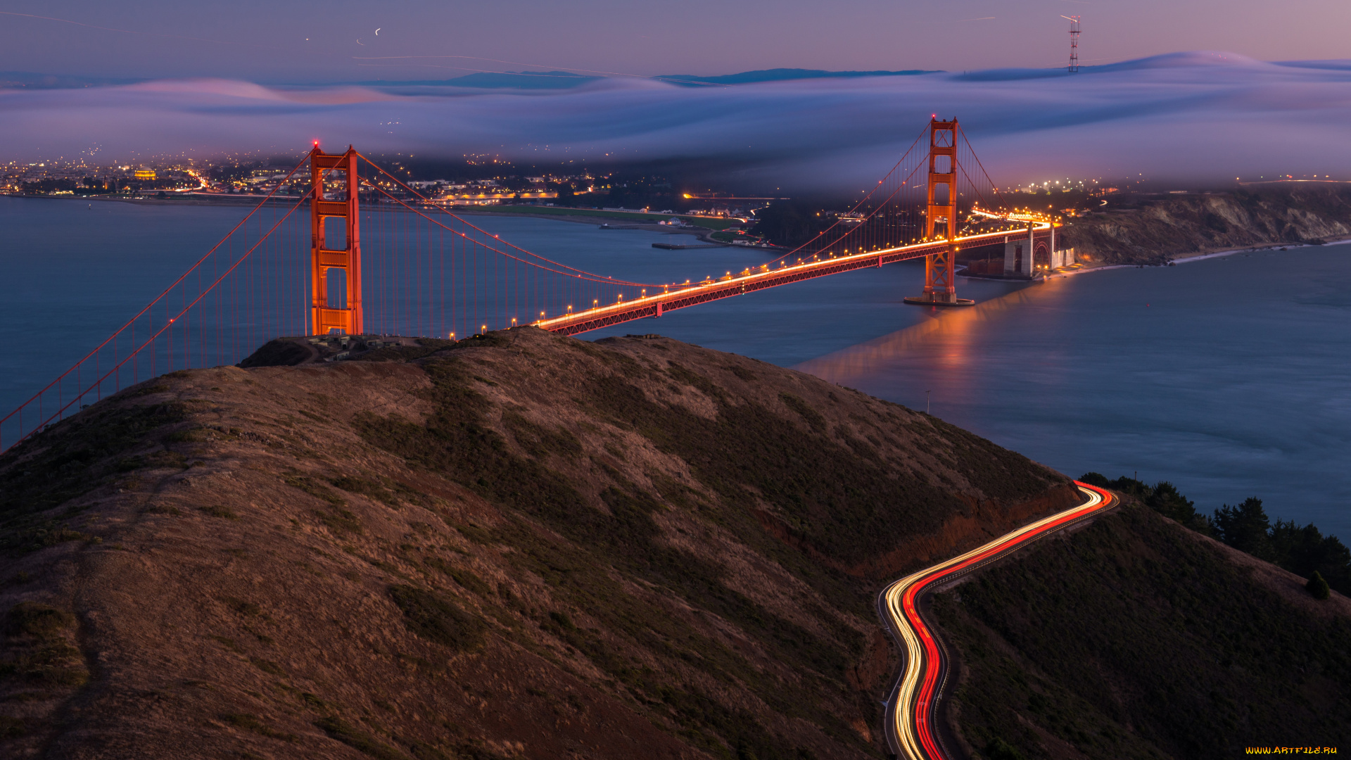 города, сан, франциско, сша, америка, тихий, океан