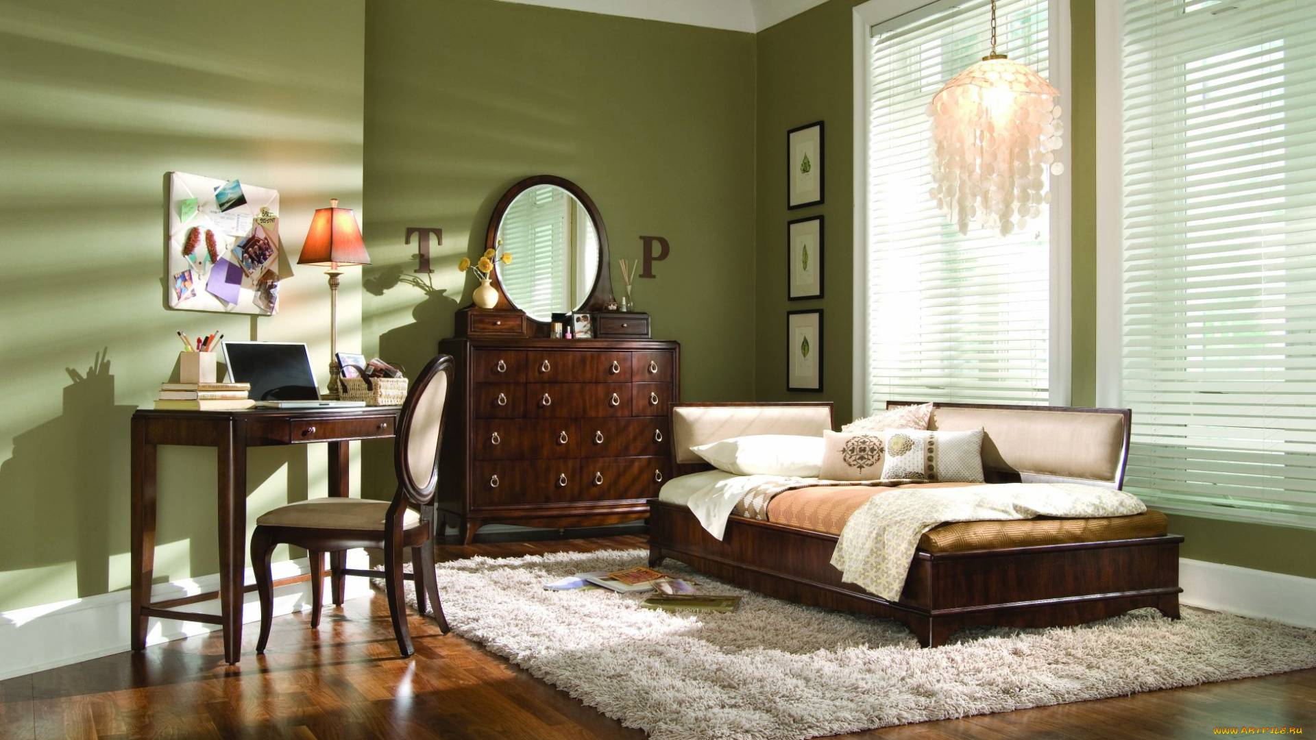 интерьер, спальня, кровать, подушки, мебель