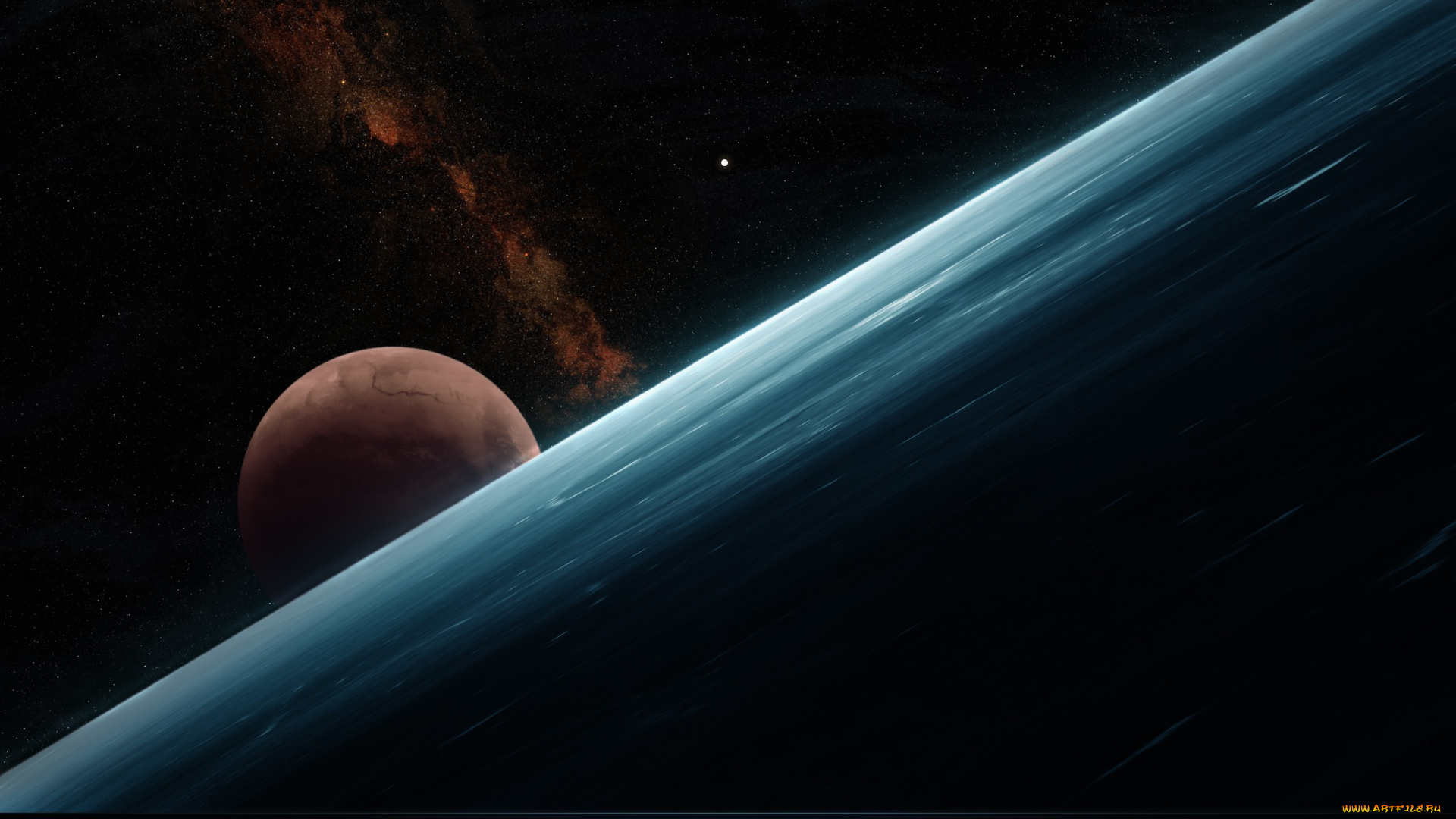 космос, арт, система, звезды, планетная