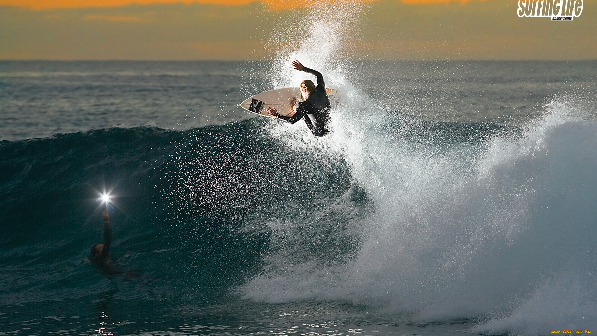 спорт, серфинг, океан, волна, серфер