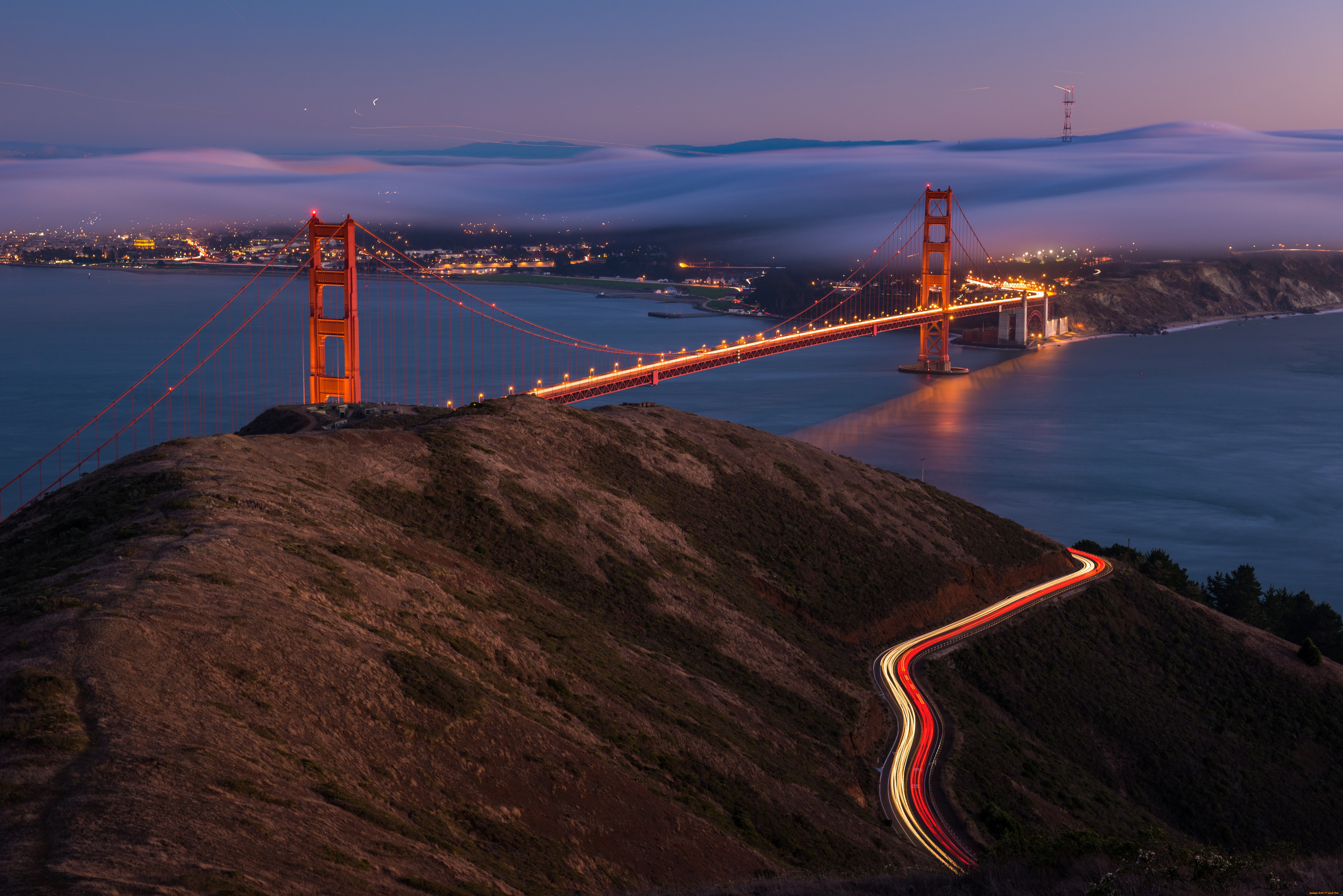 города, сан, франциско, сша, америка, тихий, океан