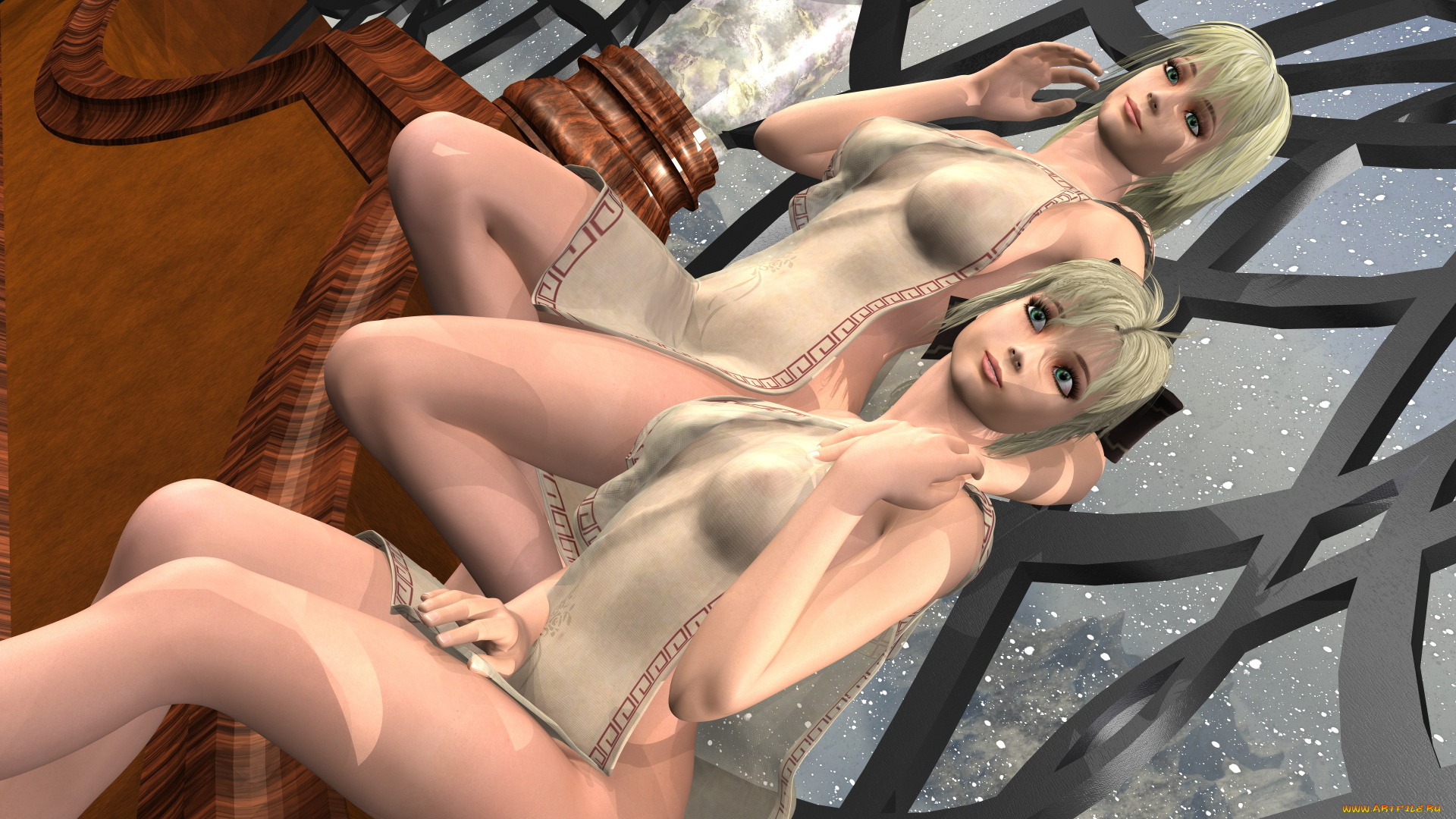 3д, графика, люди, , people, фон, взгляд, девушки