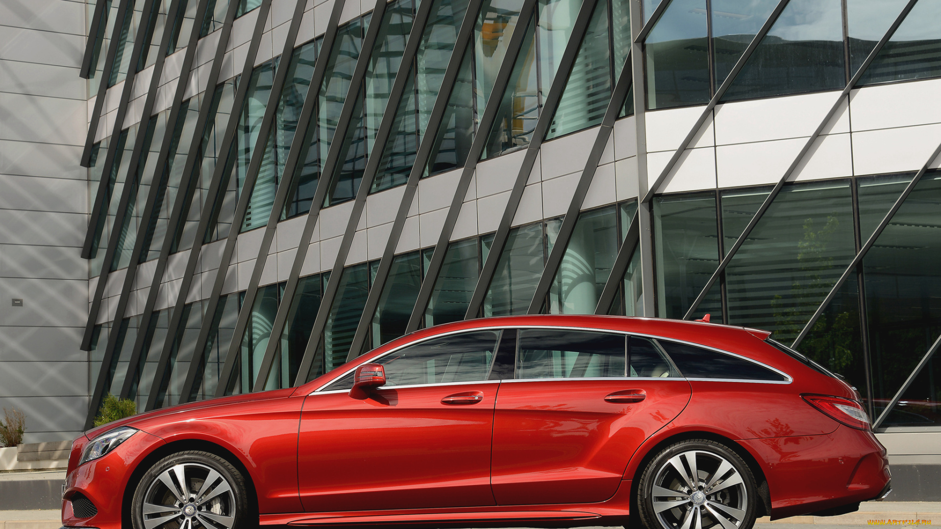 автомобили, mercedes-benz, cls, 500, shooting, brake, amg, sports, package, x218, 2014г, красный