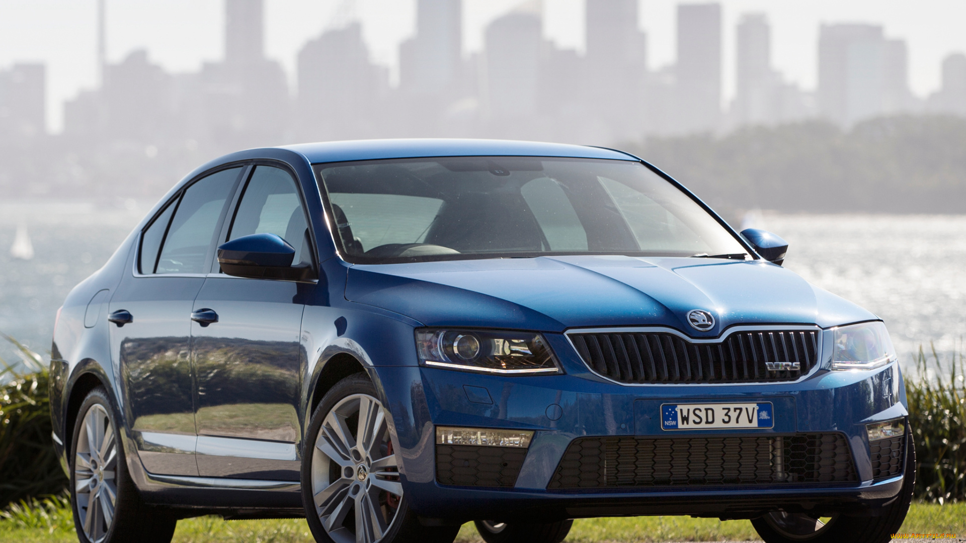 автомобили, skoda, octavia, rs, au-spec, 5e, 2014г, синий