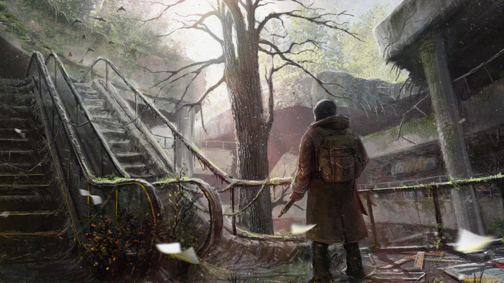 filip, dudek, фэнтези, иные, миры, , иные, времена, пилигрим, постапокалипсис, мир, иной, запустение, разрушения, экскалатор