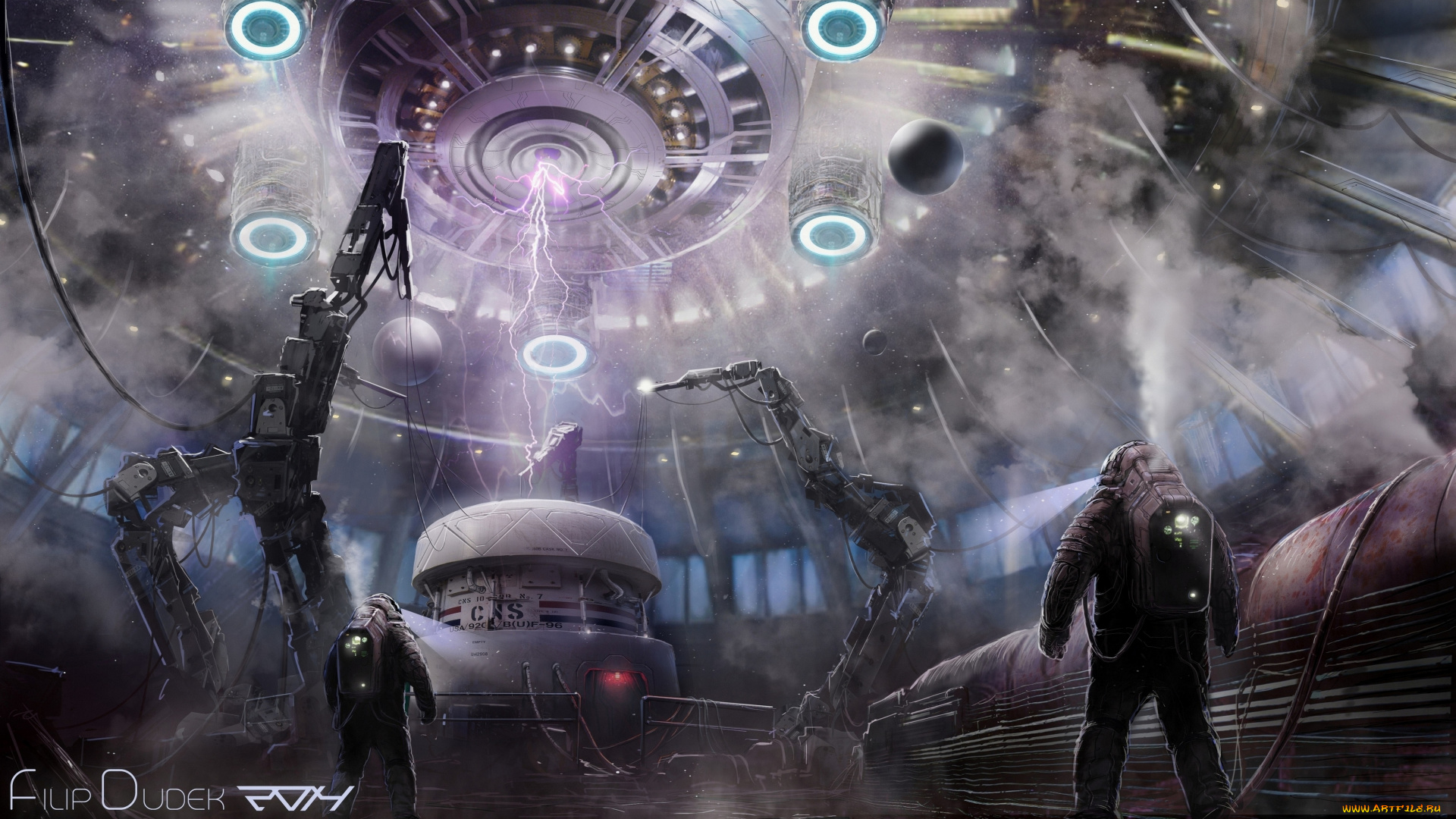 filip, dudek, фэнтези, космические, корабли, , звездолеты, , станции, ремонт, станция, космическая, астронавты, роботы