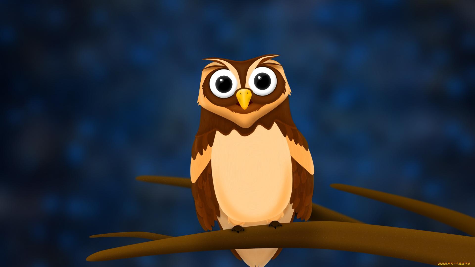 рисованное, минимализм, сова