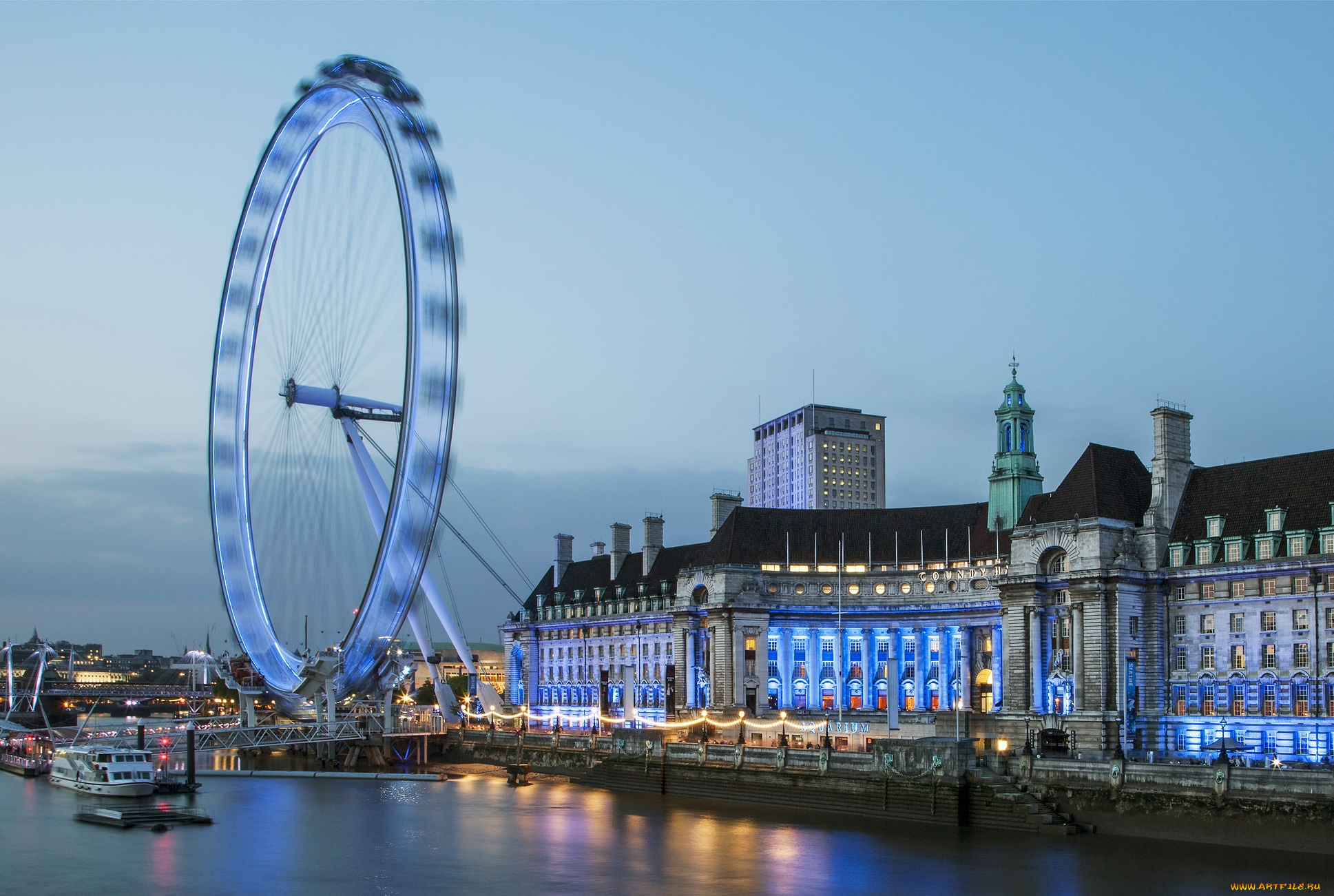 london, eye, города, лондон, , великобритания, набережная, колесо, обозрения, река