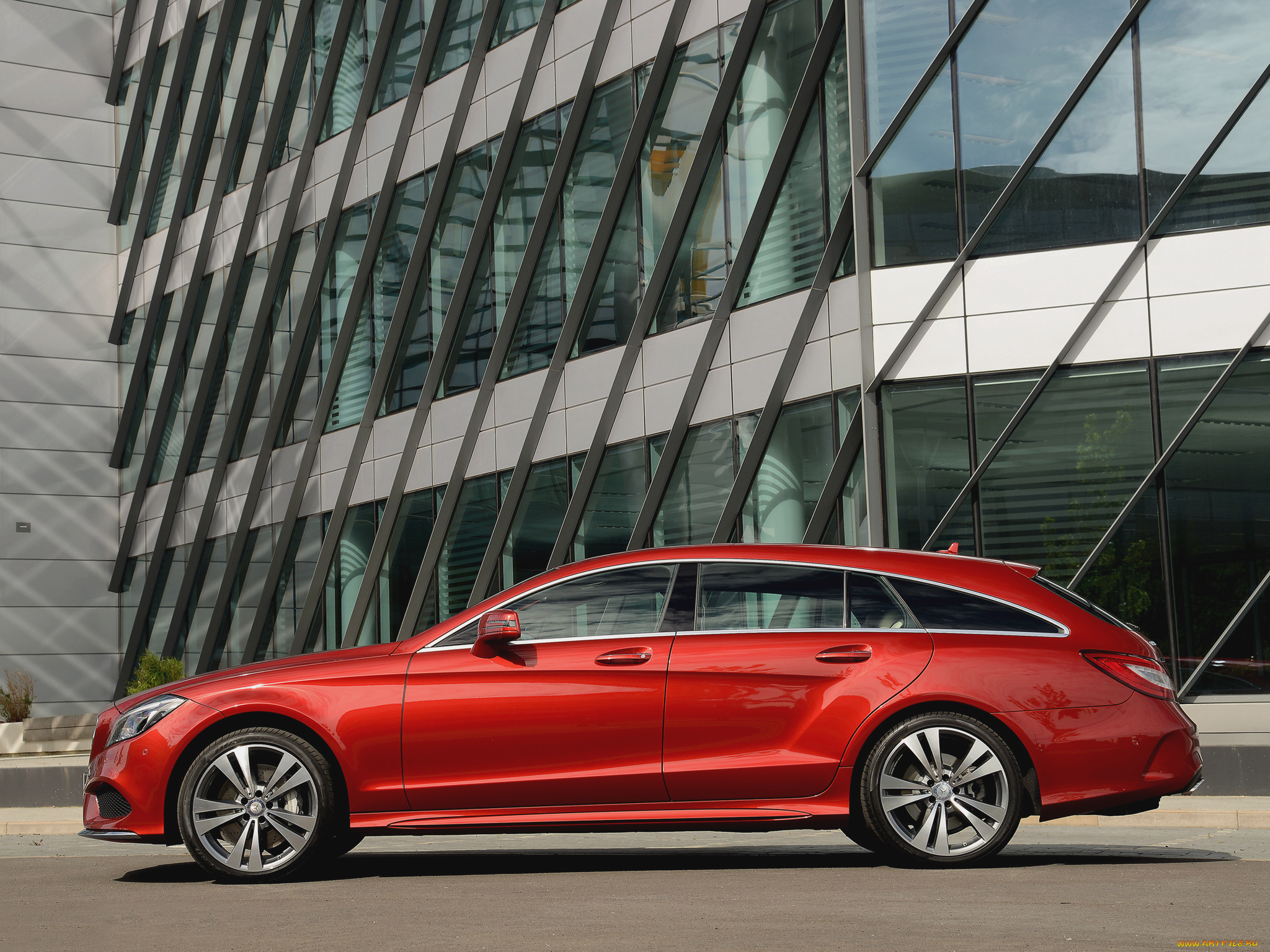 автомобили, mercedes-benz, cls, 500, shooting, brake, amg, sports, package, x218, 2014г, красный