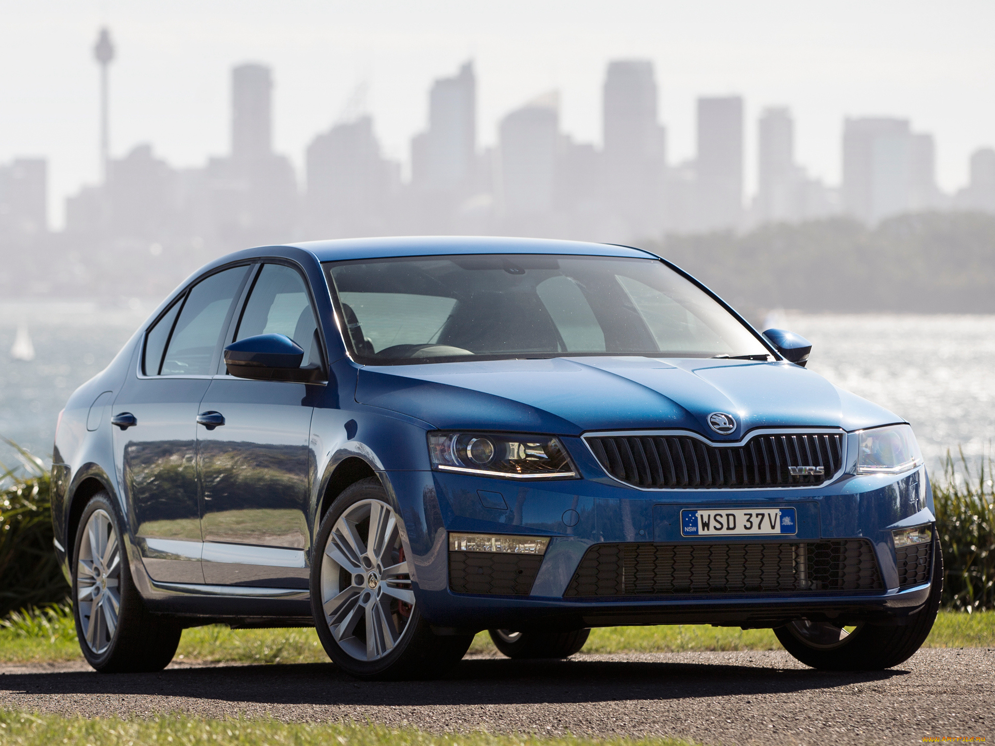 автомобили, skoda, octavia, rs, au-spec, 5e, 2014г, синий