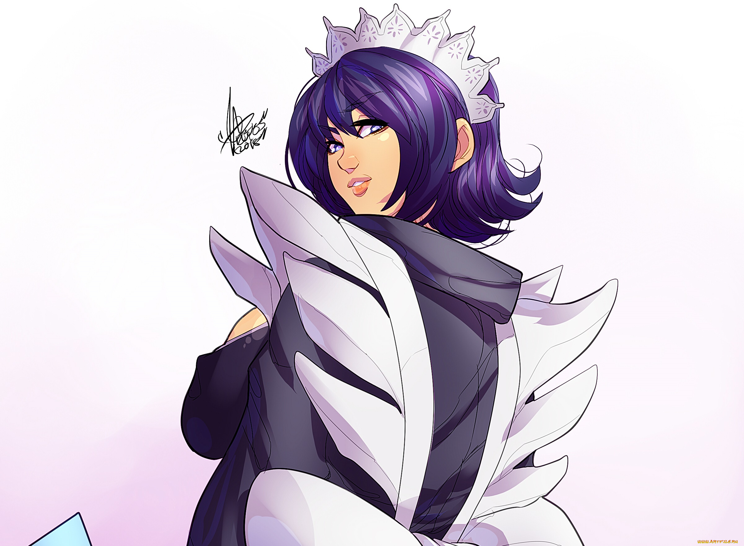 рисованное, люди, фон, взгляд, девушка