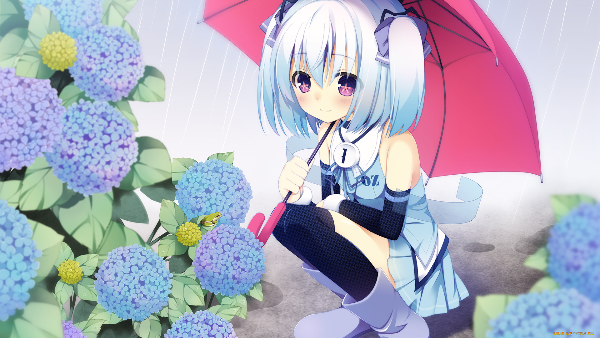 1000-chan, аниме, unknown, , другое, фон, взгляд, девушка