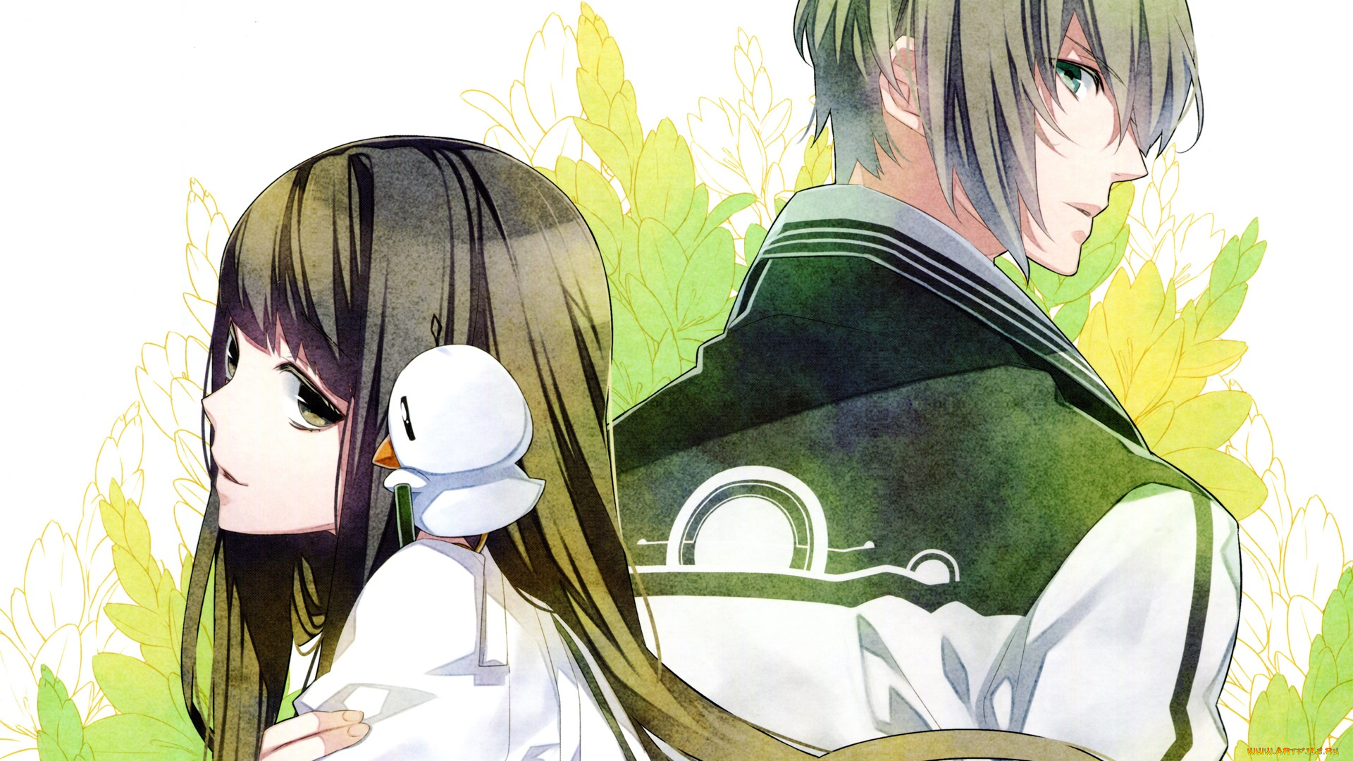 аниме, norn9, парень, девушка