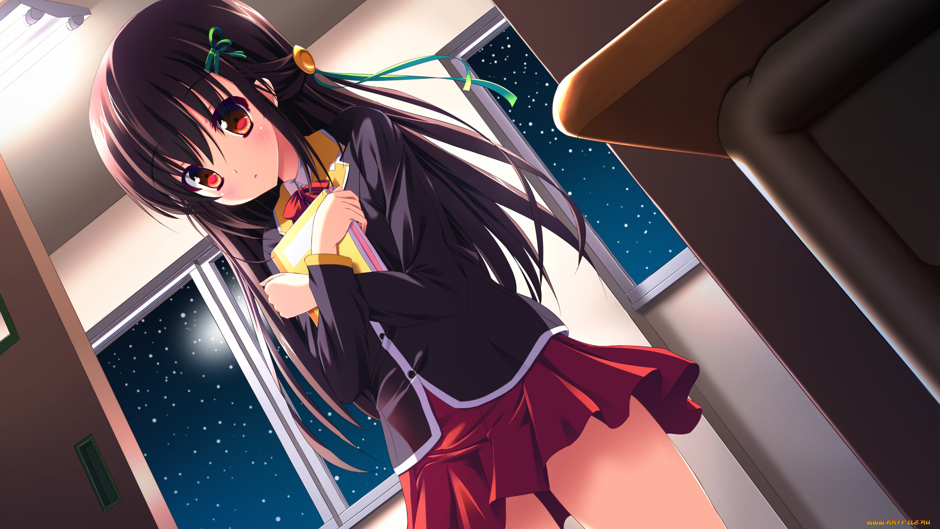 аниме, unknown, , другое, фон, взгляд, девушка