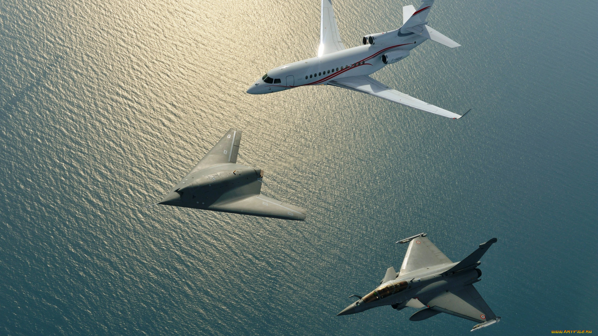 авиация, разные, вместе, самолеты, группа, море, полет