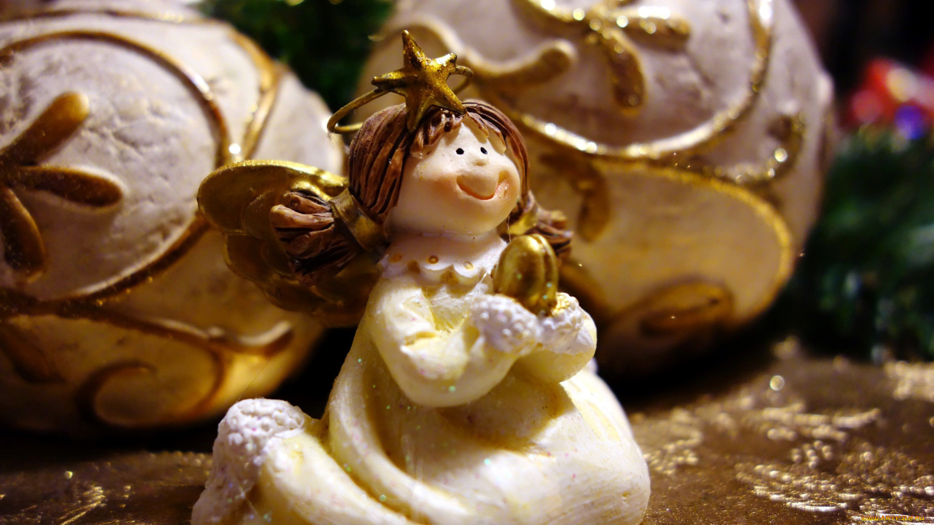 праздничные, фигурки, молитва, поза, ангел