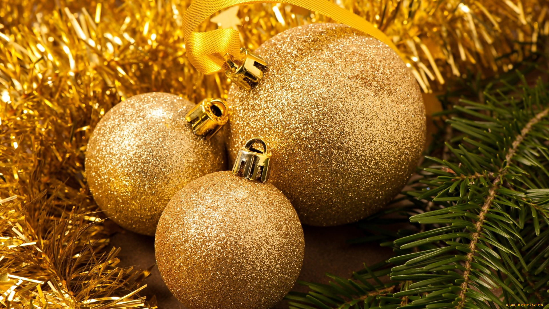 праздничные, шары, шарики, ветка, лента, мишура