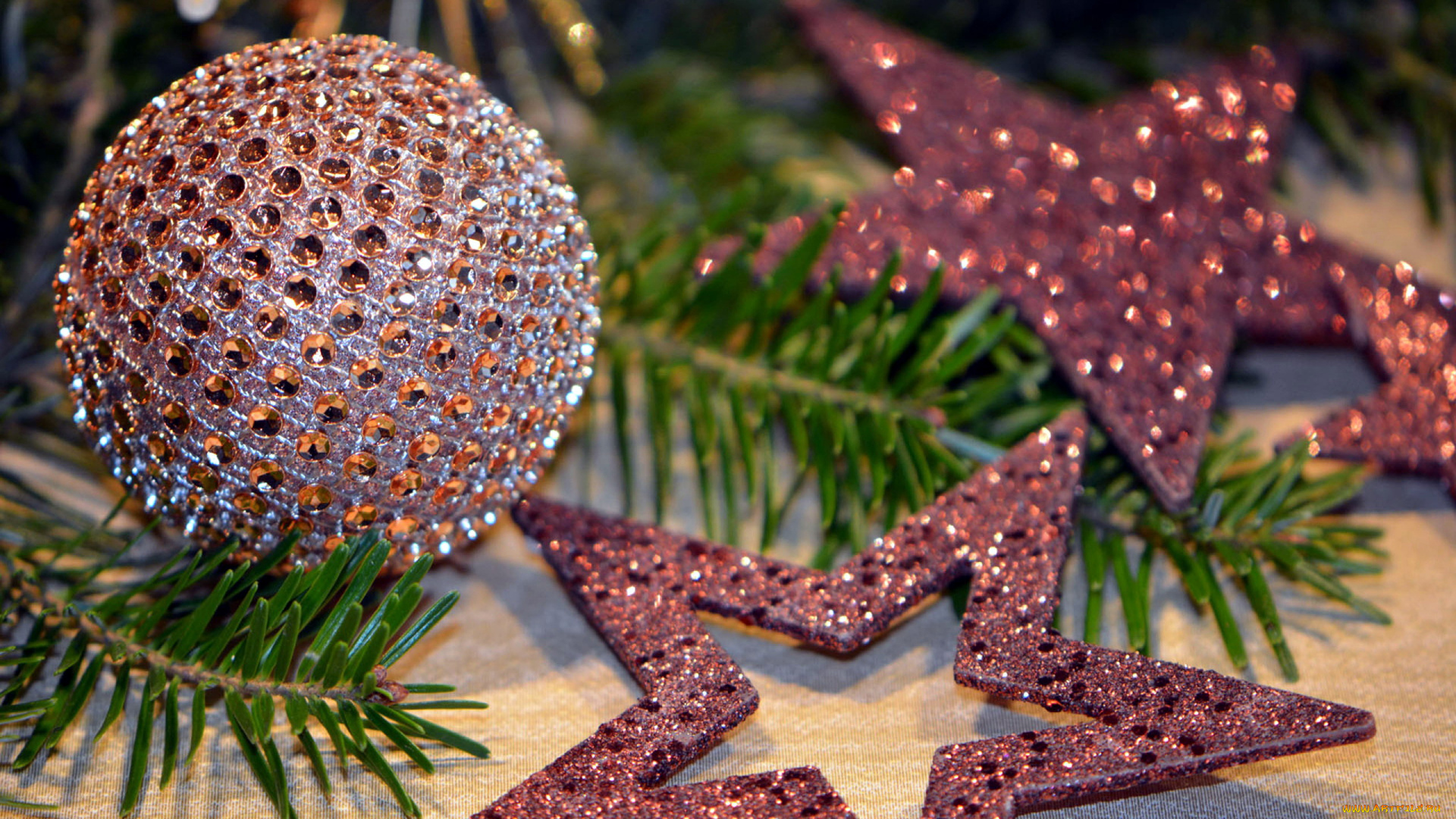 праздничные, шары, звезды, блестящий