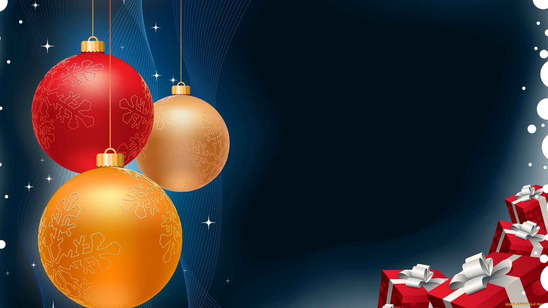 праздничные, векторная, графика, , новый, год, фон, шары