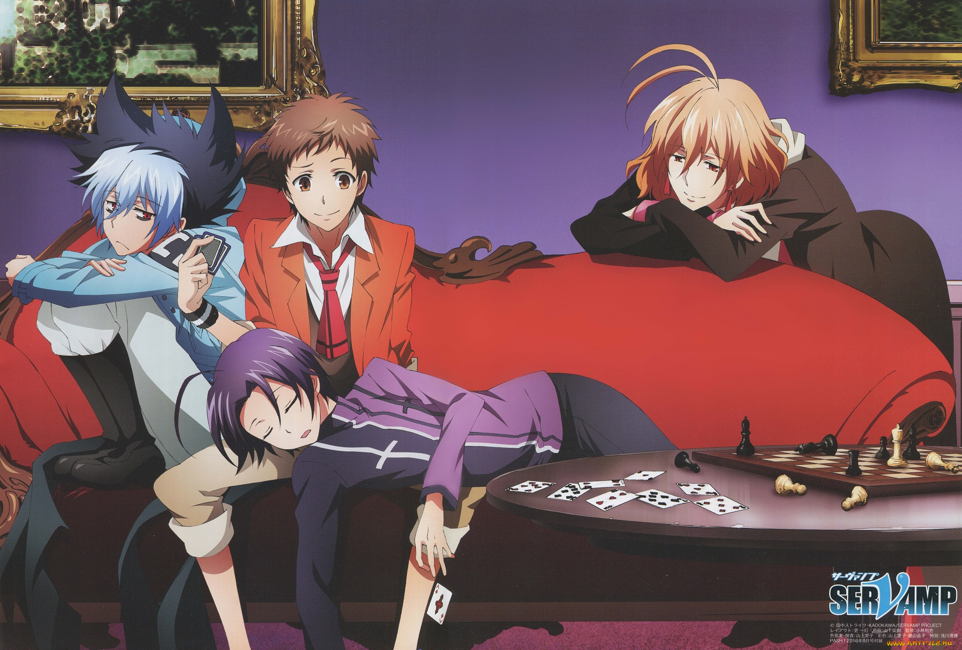 аниме, servamp, парни