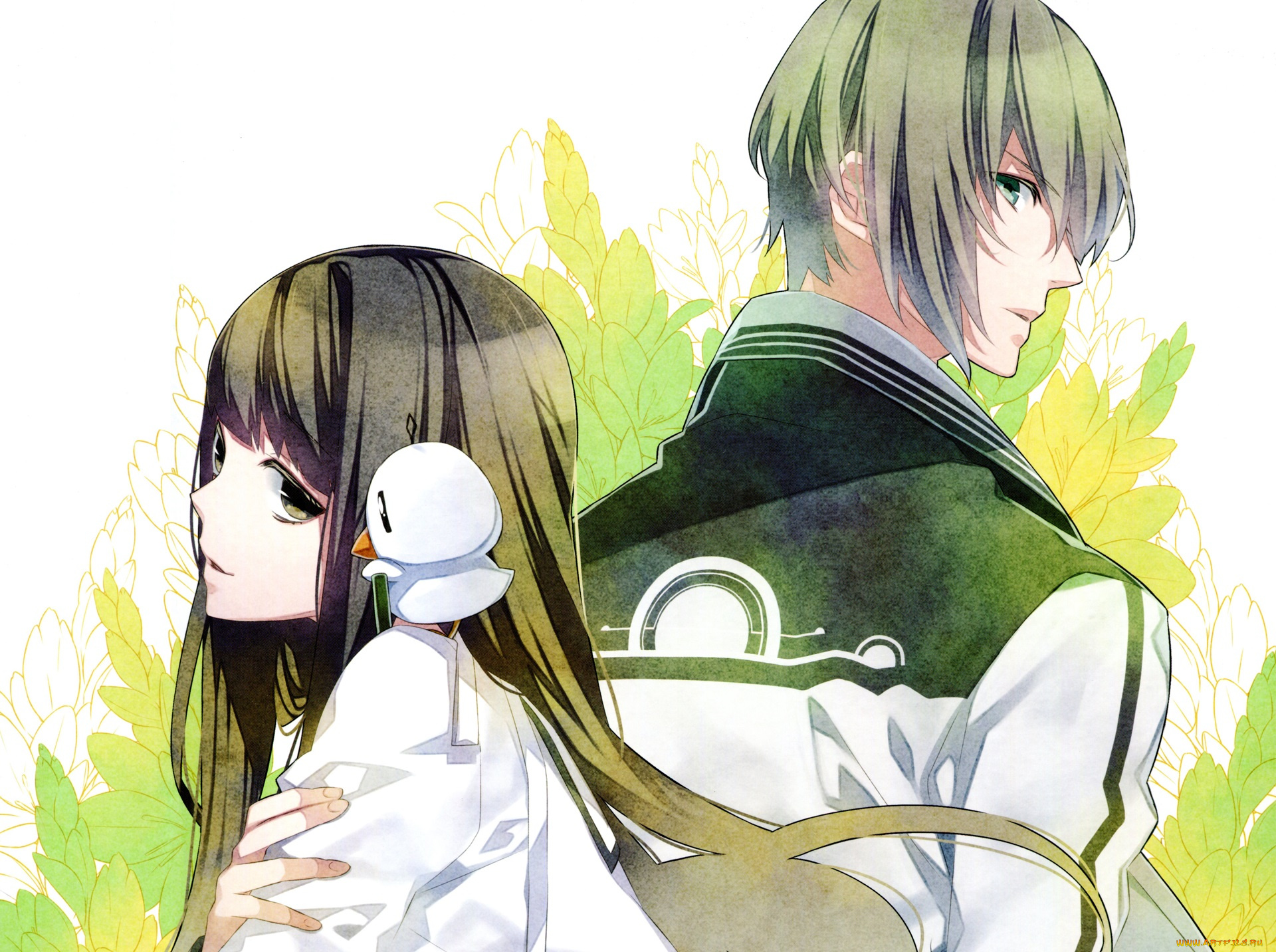 аниме, norn9, парень, девушка