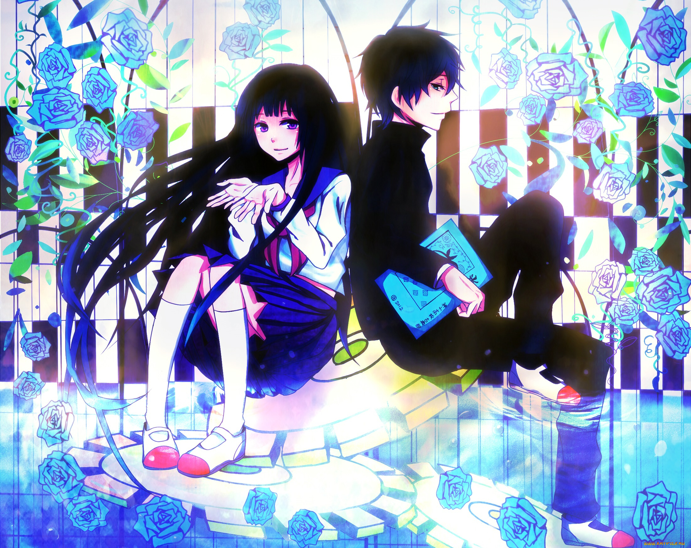 аниме, hyouka, персонажи, школьники