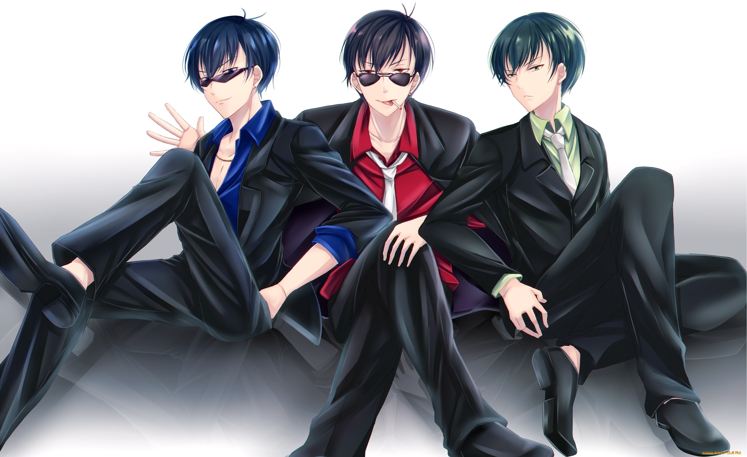 аниме, osomatsu-san, парни