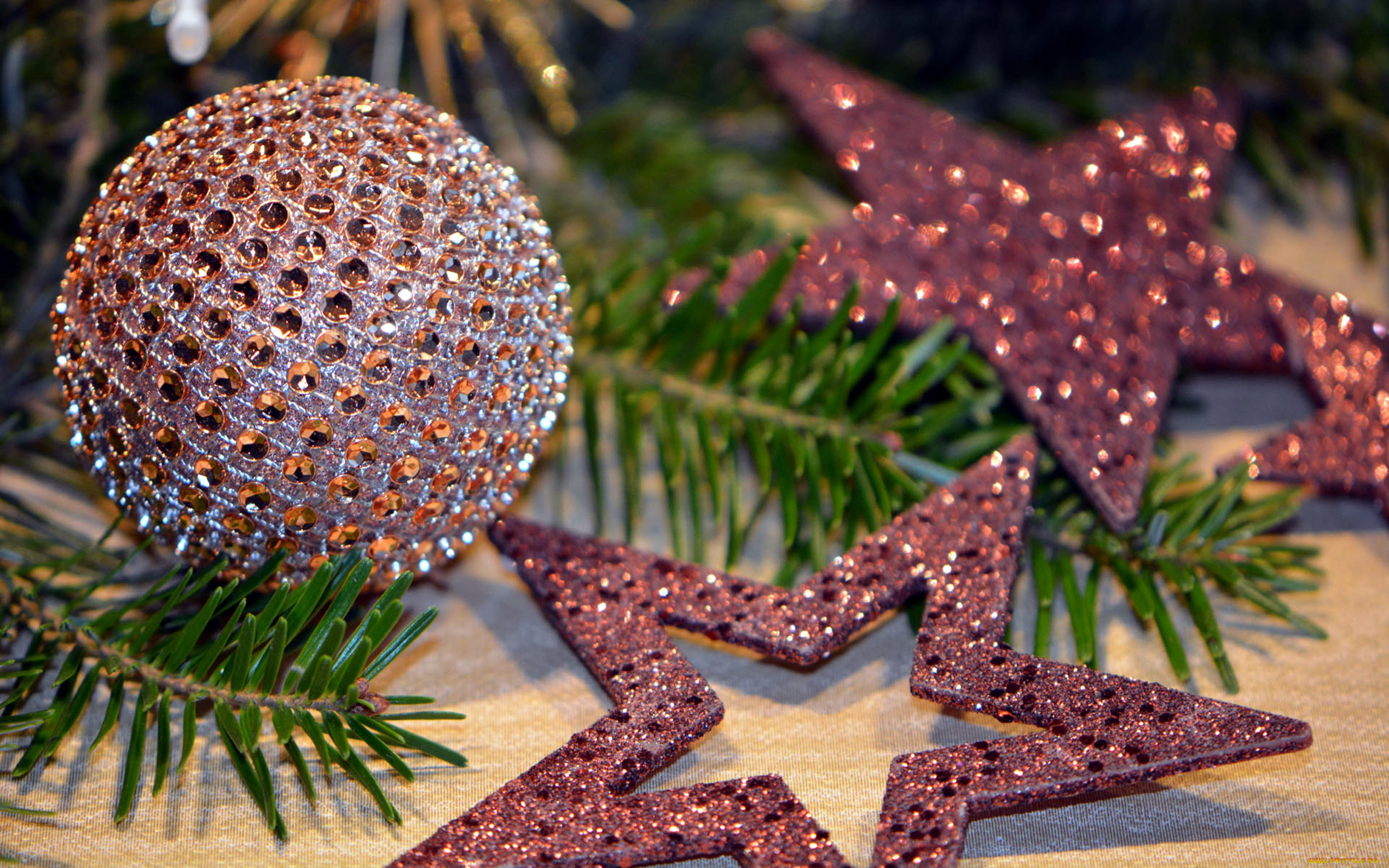 праздничные, шары, звезды, блестящий