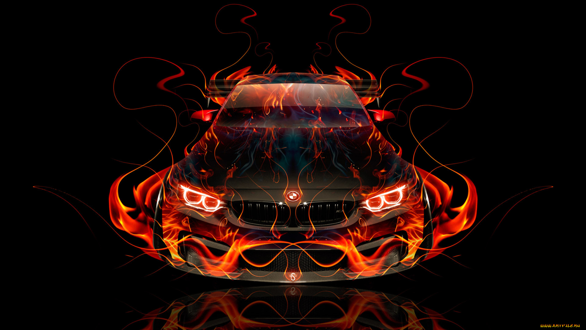 bmw, m4, tuning, frontup, super, fire, abstract, car, 2016, автомобили, 3д, bmw, m4, tuning, frontup, super, fire, abstract, car, 2016