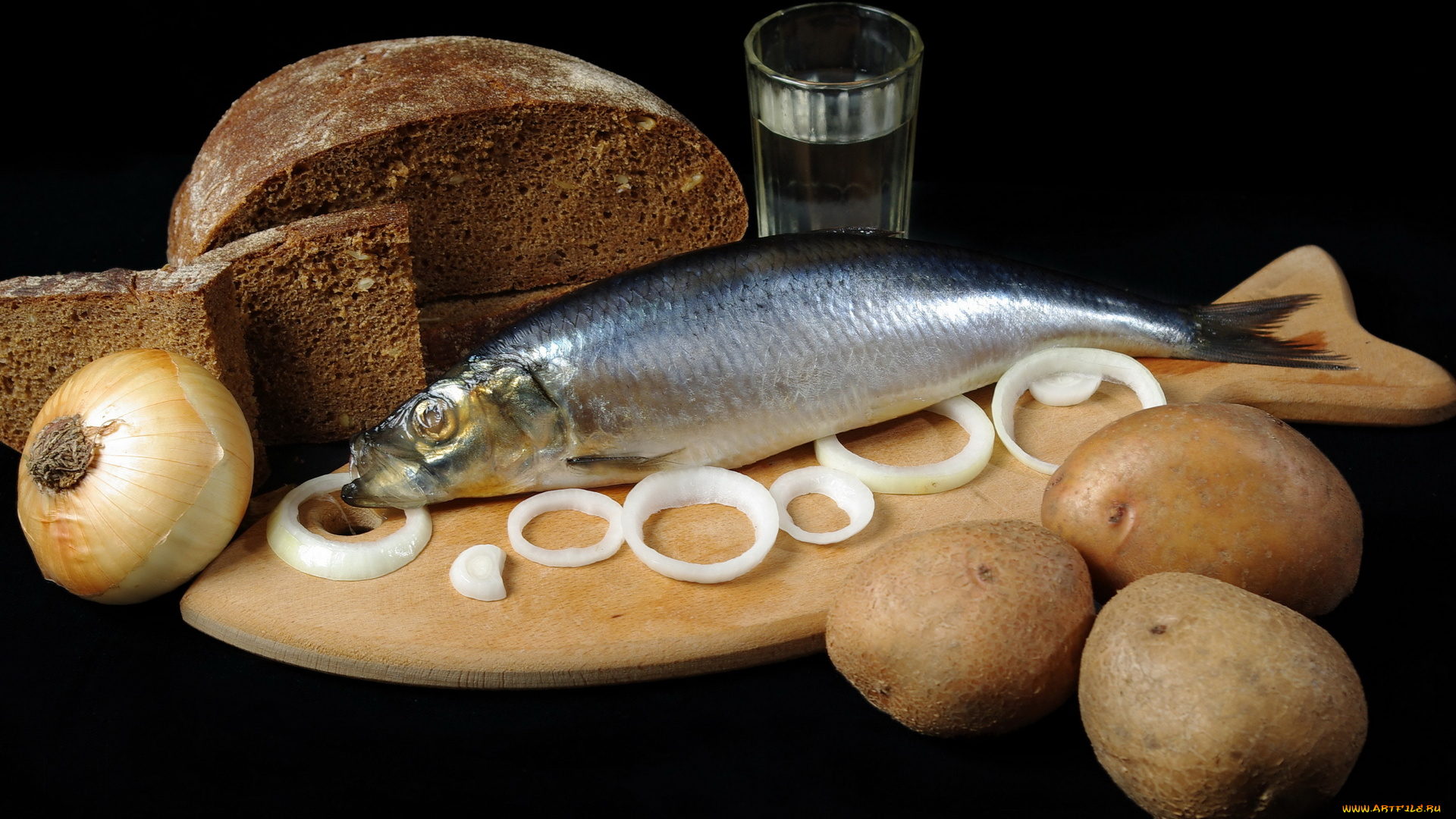 еда, рыба, , морепродукты, , суши, , роллы, хлеб, селёдка, водка, лук, картофель, закуска