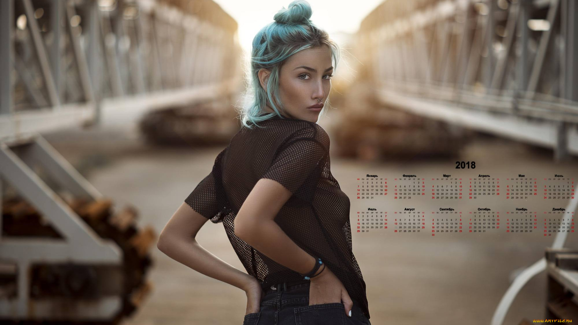 календари, девушки, 2018, взгляд