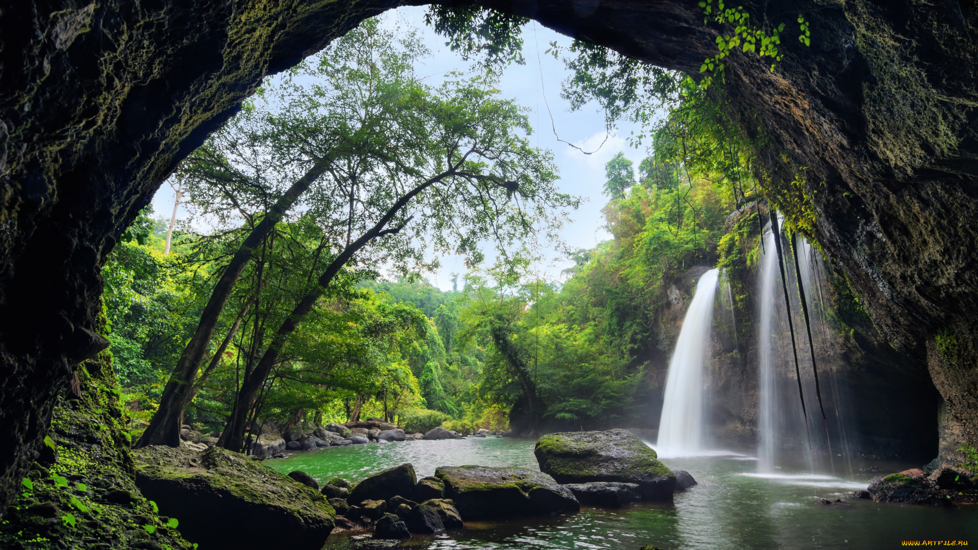 природа, водопады, водопад, деревья, река, лес, каскад, nature, autumn, осень, waterfall, камни, вода, beautiful, river, forest