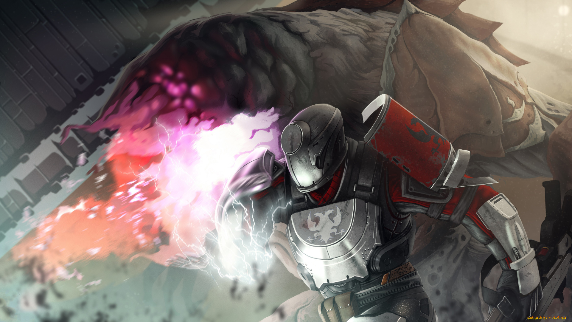 видео, игры, destiny, униформа, фон, мужчина