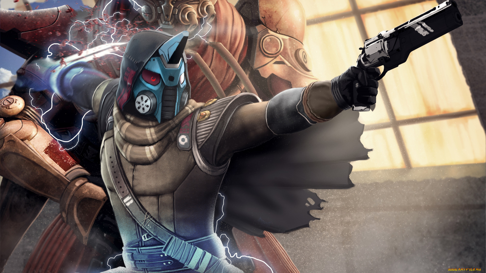 видео, игры, destiny, униформа, пистолет, мужчина