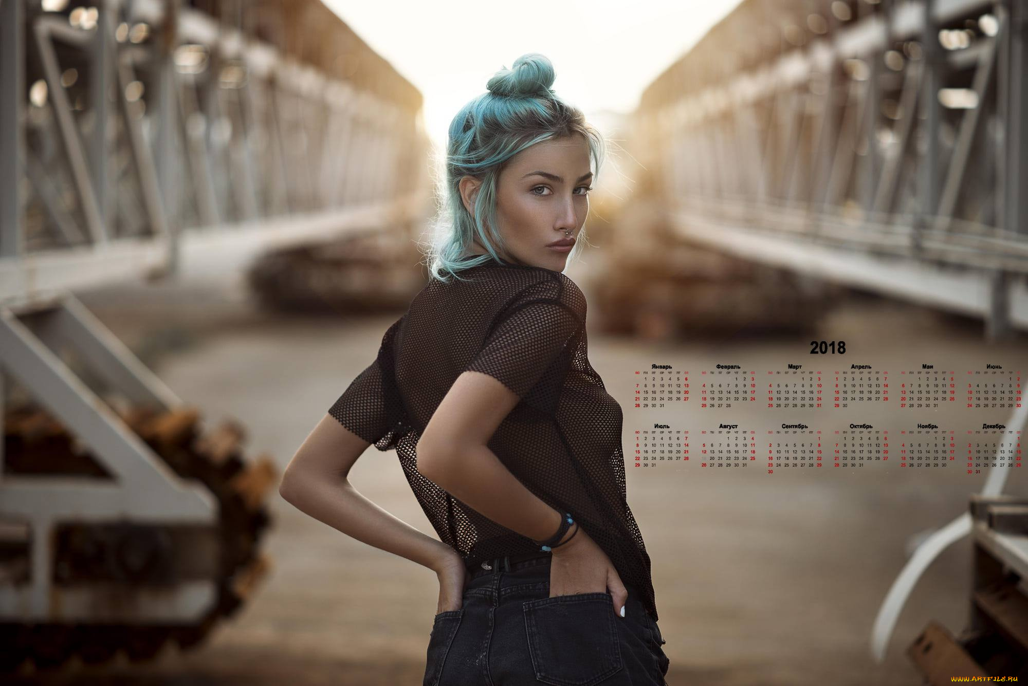 календари, девушки, 2018, взгляд