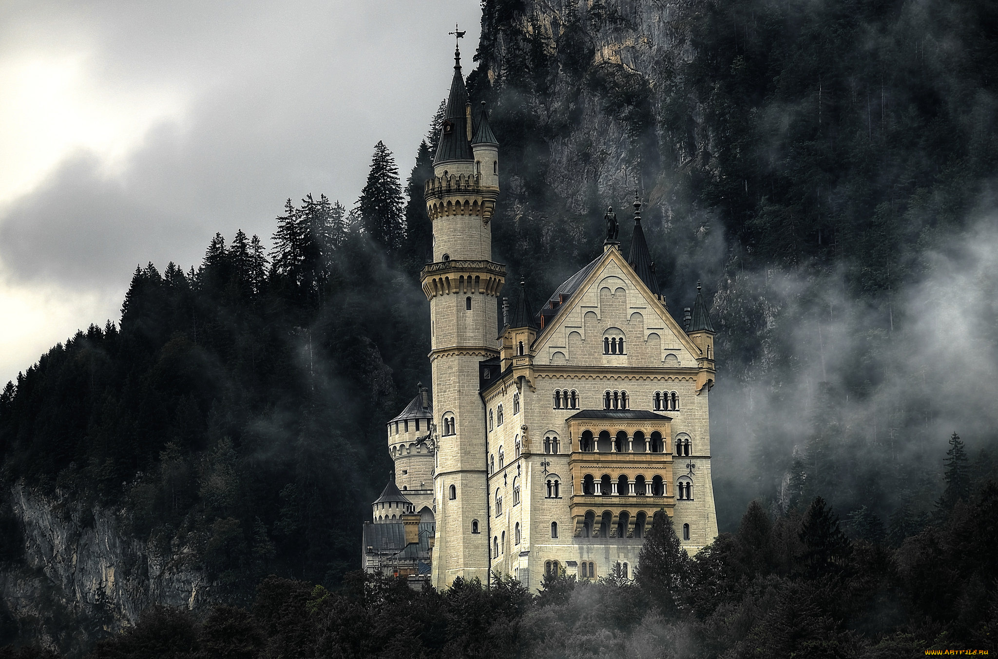 neuschwanstein, -, bavarian, fairytale, города, замок, нойшванштайн, , германия, простор