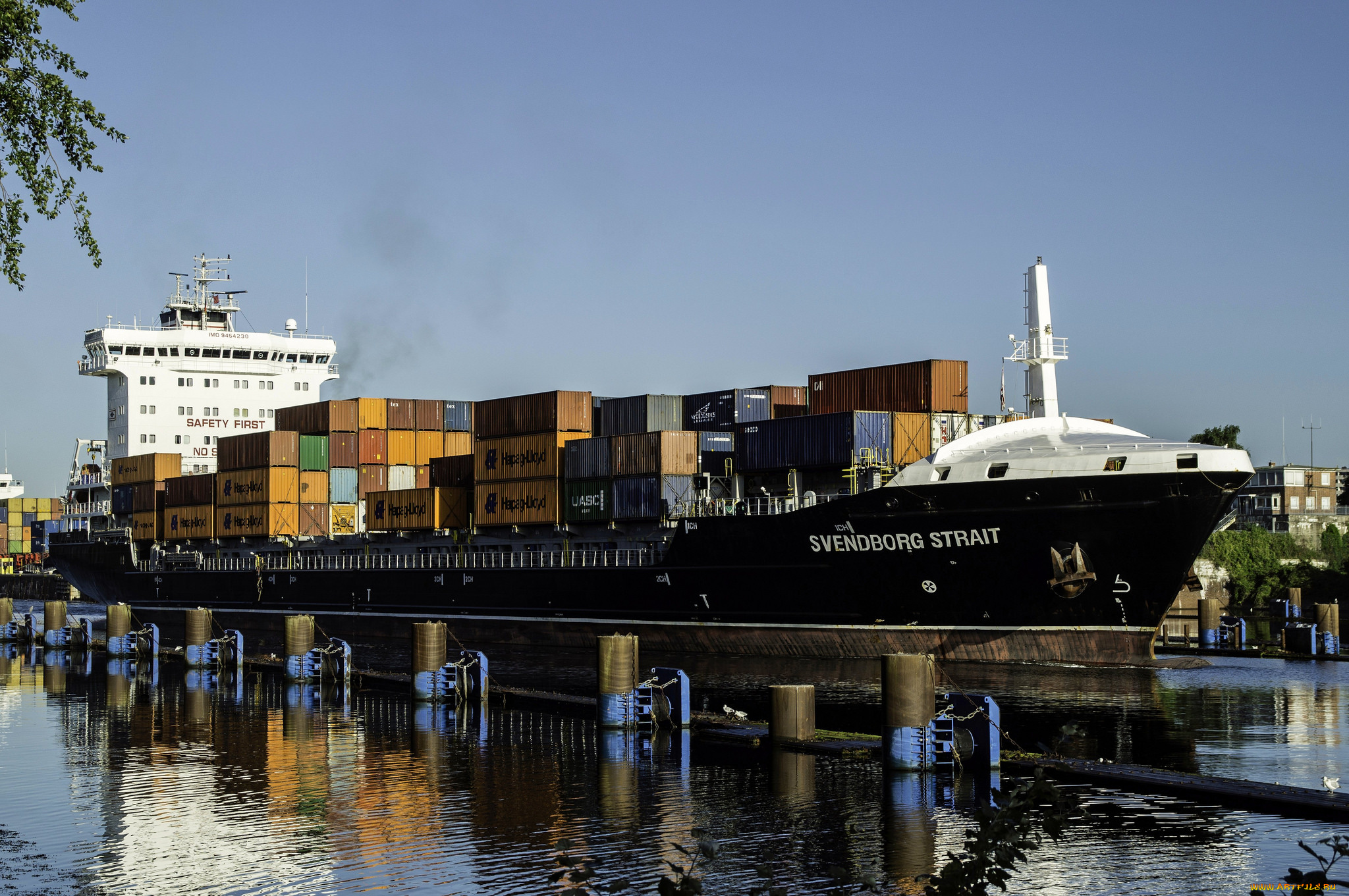 корабли, грузовые, суда, контейнеровоз