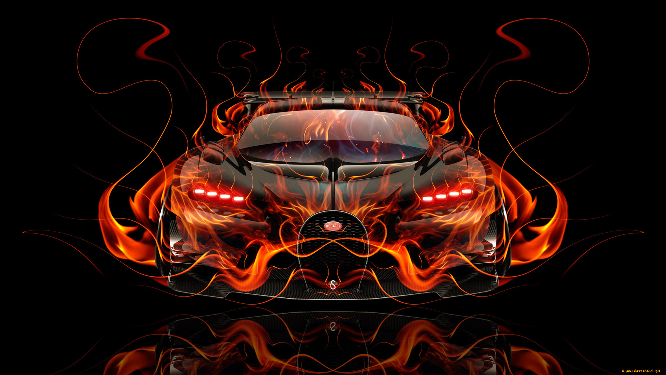 bugatti, vision, gran, turismo, side, super, fire, car, 2016, автомобили, 3д, bugatti, vision, gran, turismo, side, super, fire, car, 2016