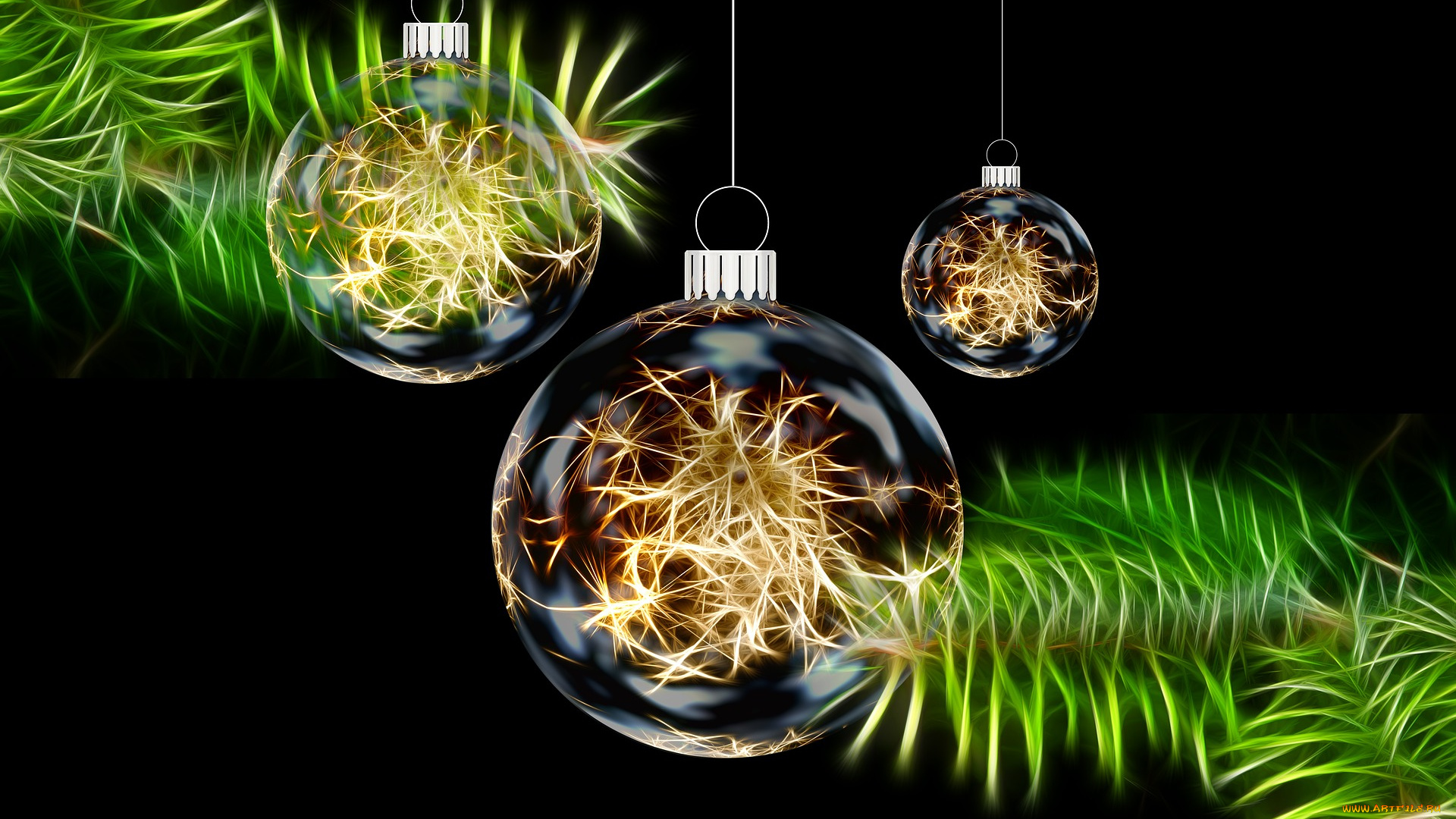 праздничные, 3д, графика, , новый, год, шары, фон