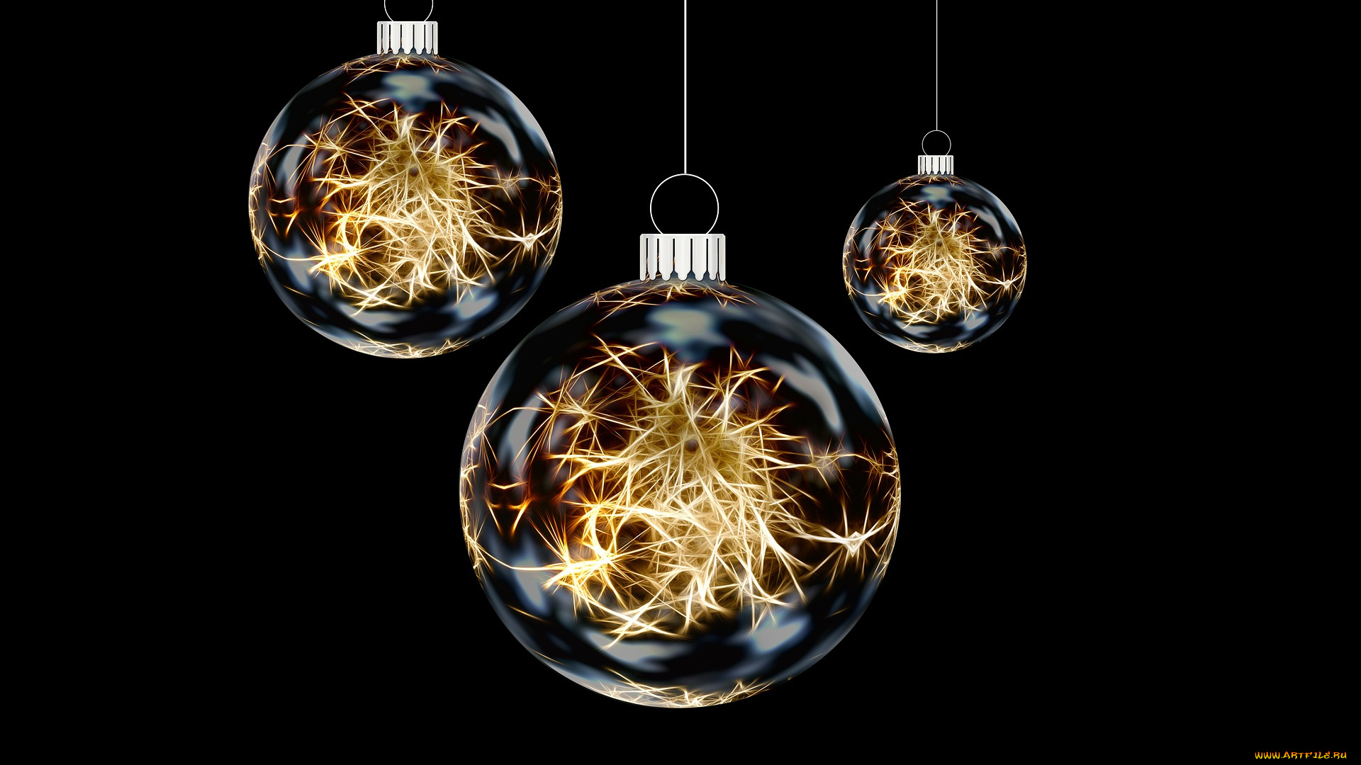 праздничные, 3д, графика, , новый, год, шары, фон