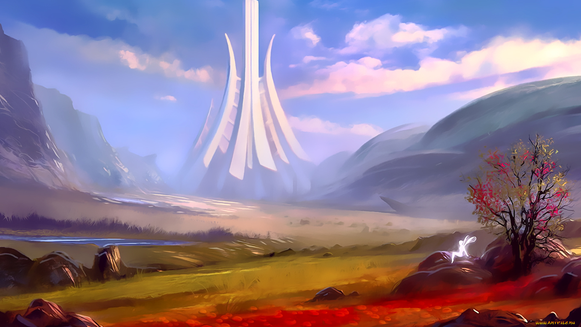 календари, фэнтези, 2019, calendar, растение, пейзаж, строение, природа