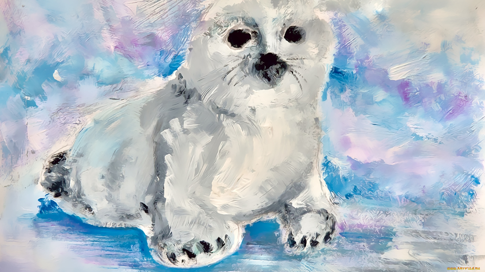 календари, рисованные, , векторная, графика, животное, морское, белый, котик, calendar, 2019