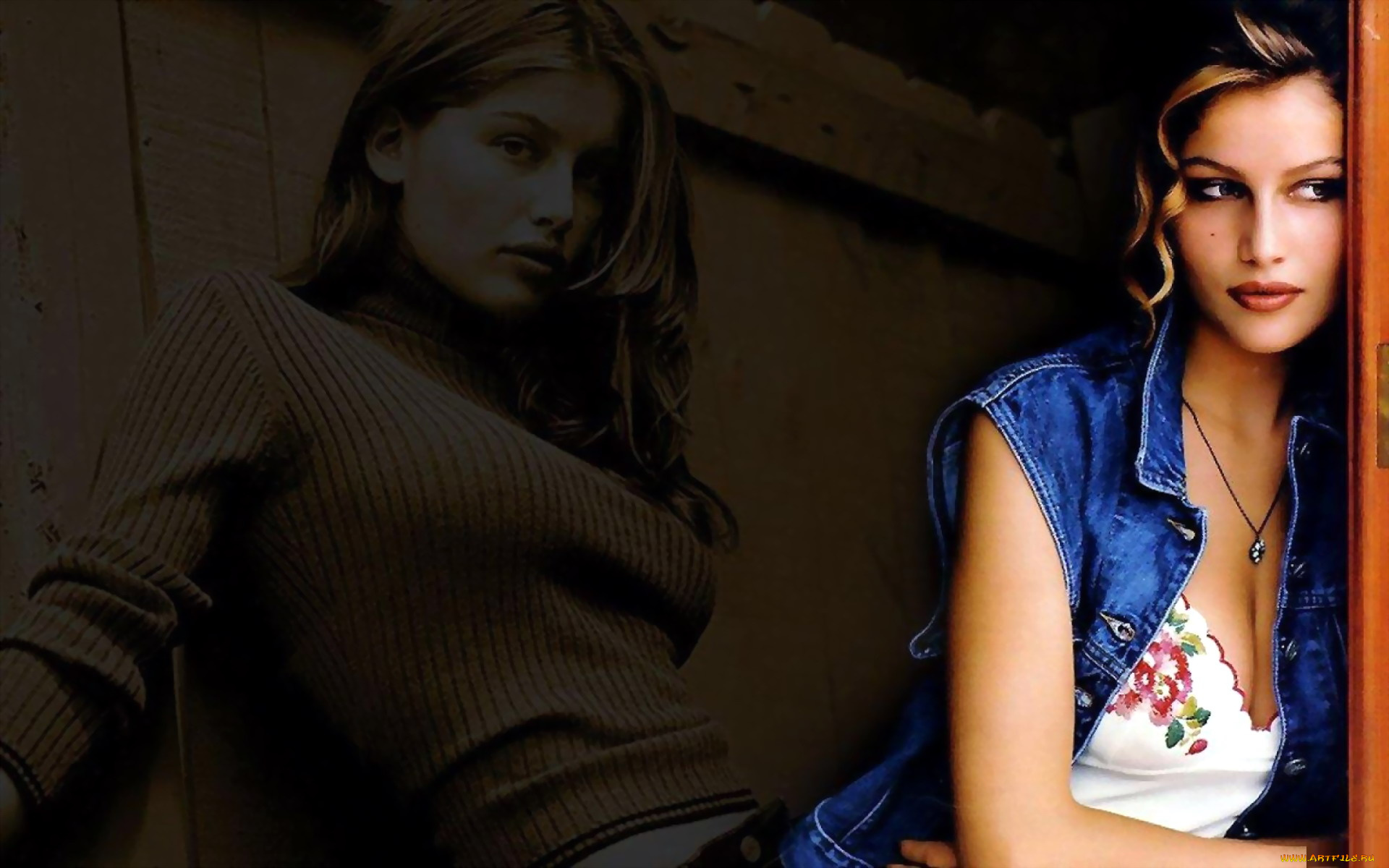 девушки, laetitia, casta, свитер, модель, жилет