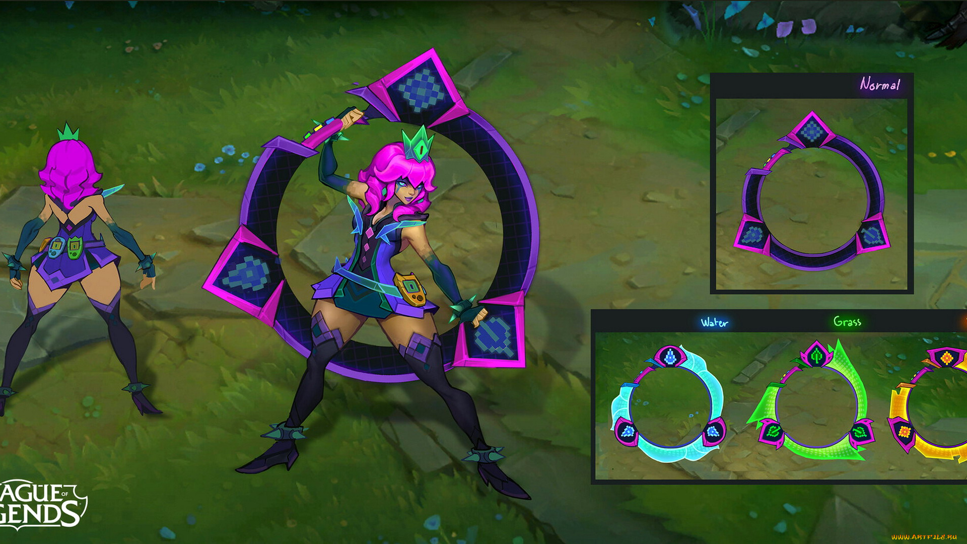 видео, игры, league, of, legends, оружие, стихии, ракурсы, qiyana