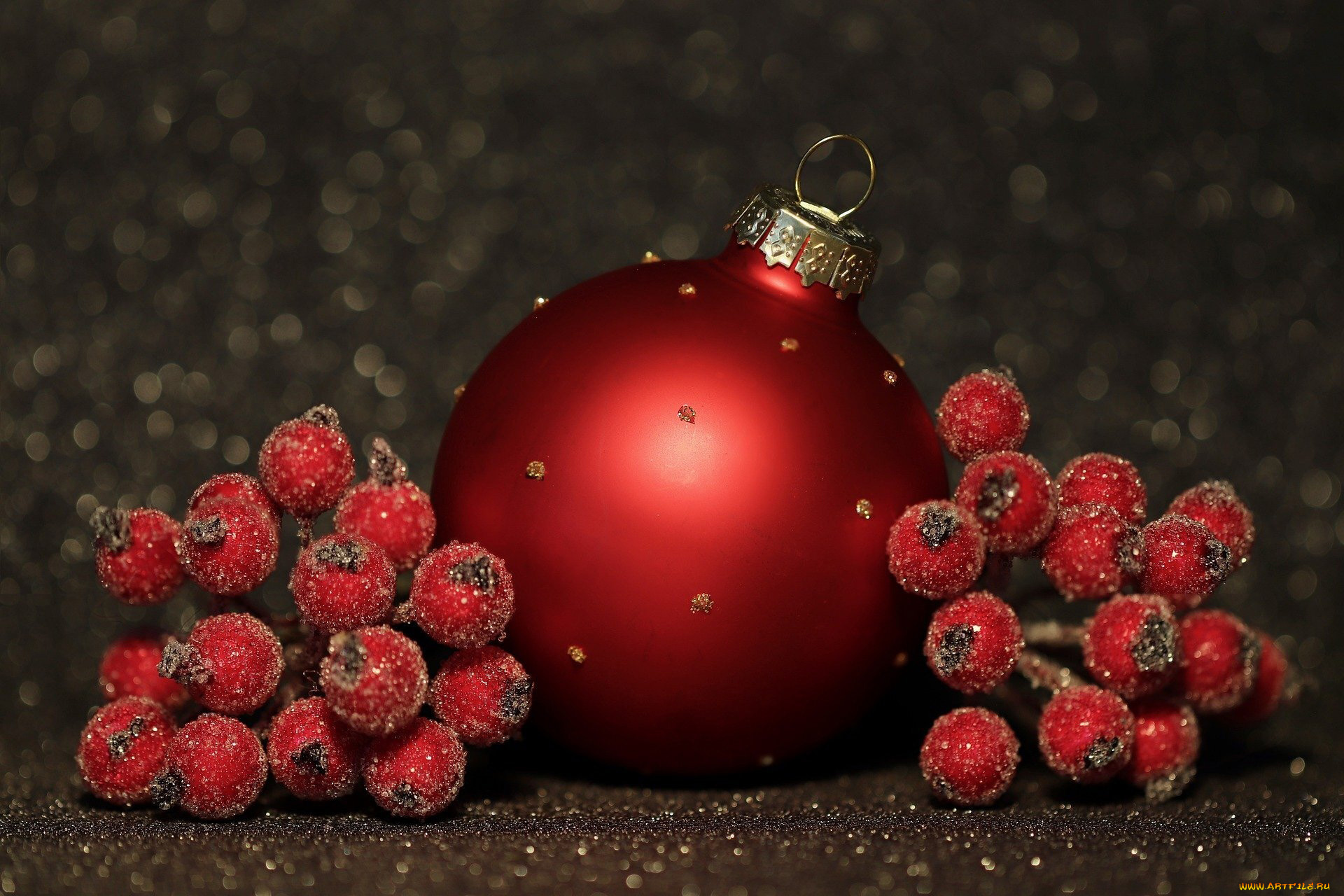 праздничные, шары, шарик, красный, ягоды