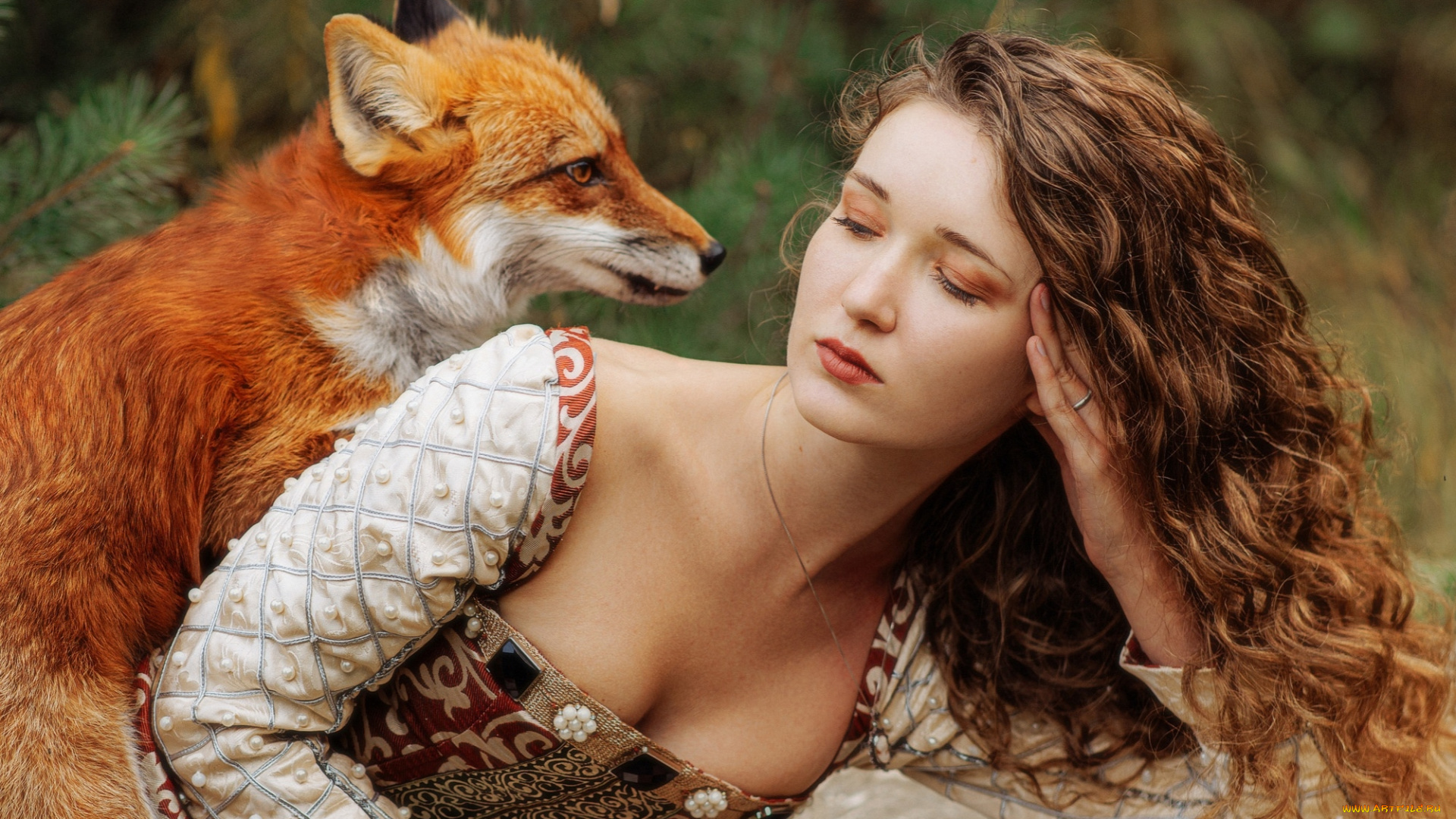 девушки, -, креатив, , косплей, поза, локоны, косплей, лиса, александра, савенкова