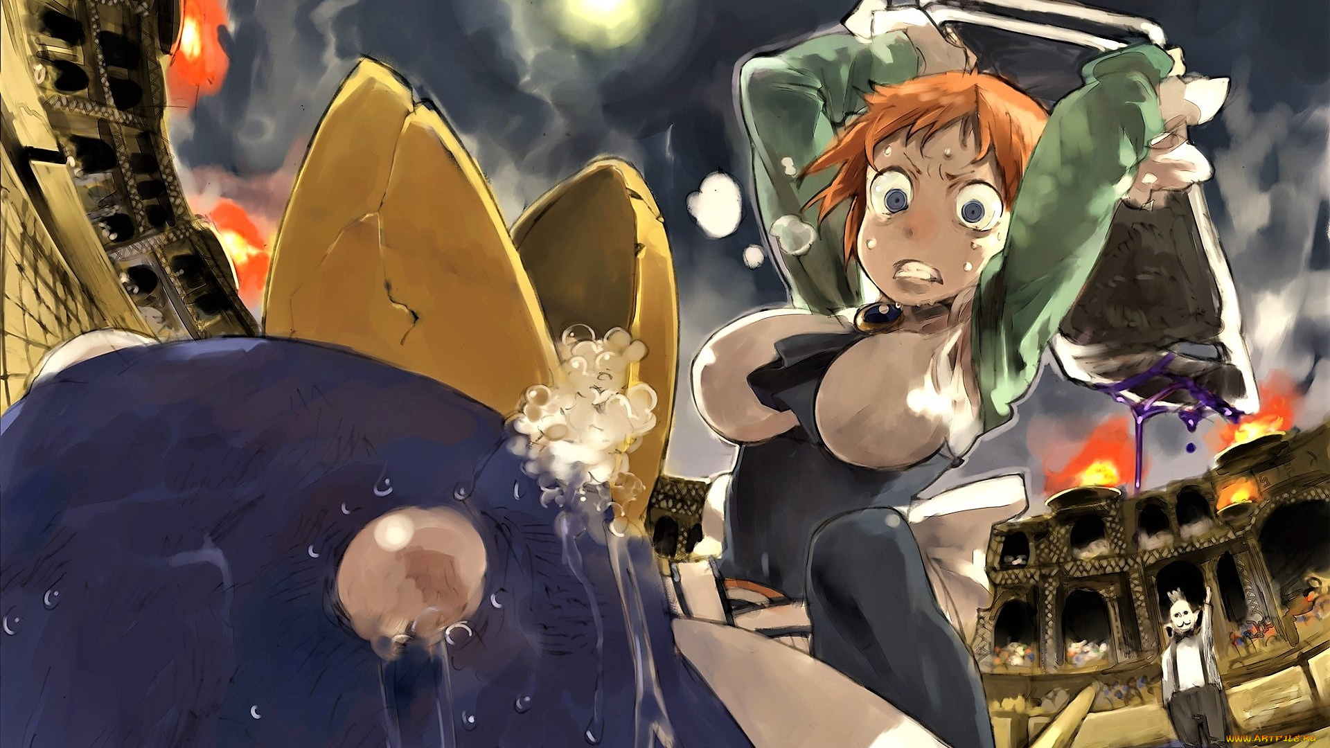 disgaea, 2, , cursed, memories, видео, игры, девушка, бой, пингвин, арена